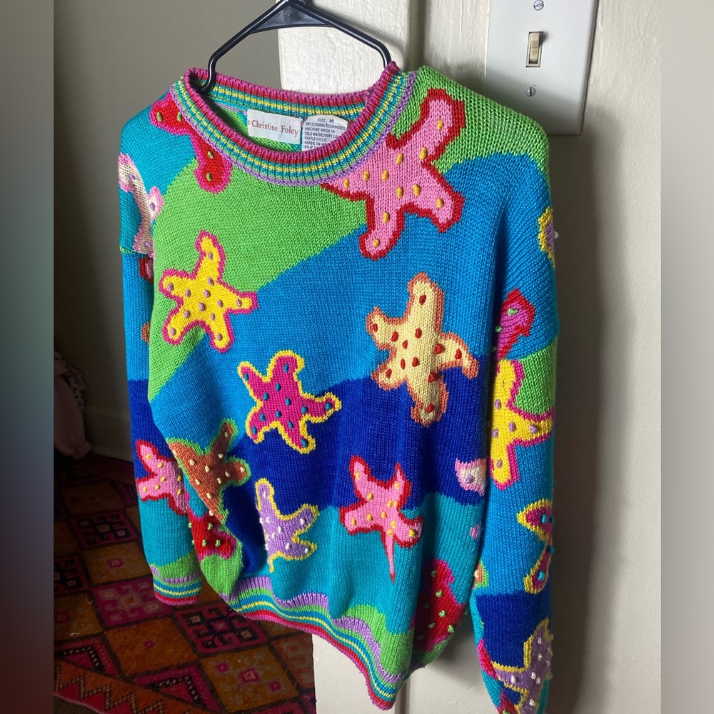 Christine Foley Starfish Vintage Sweater - Picture 2 of 4